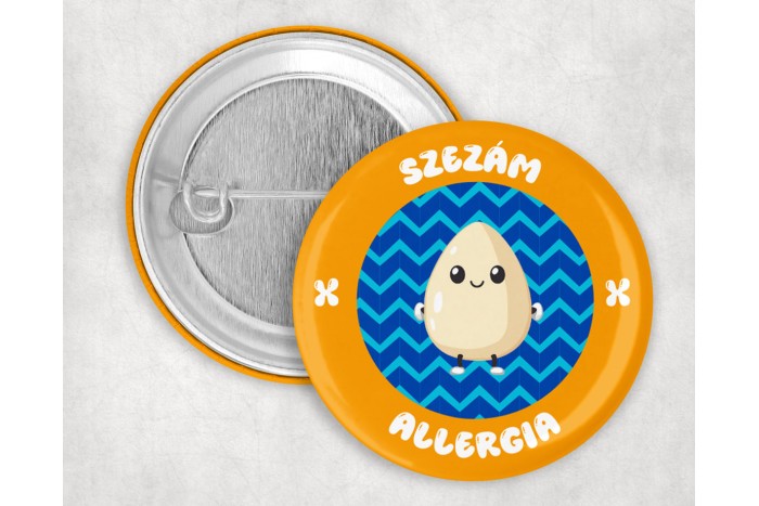 szezám allergia kitűző 2