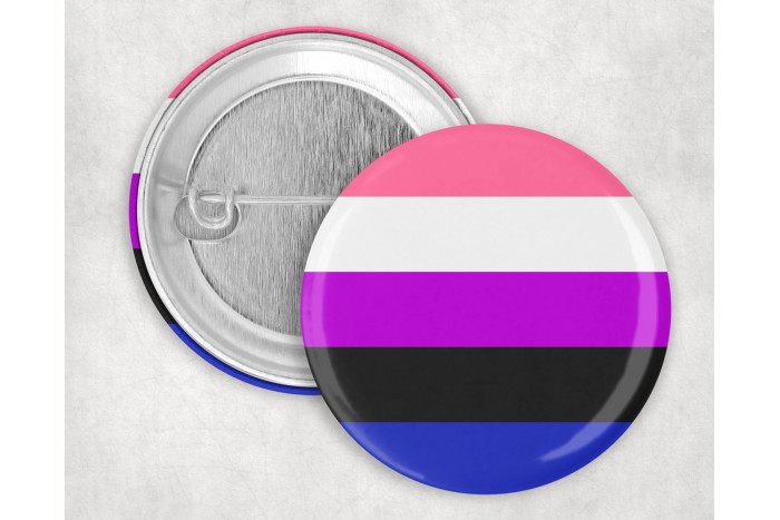 genderfluid pride kitűző – 44 mm 2