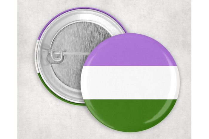 genderqueer pride kitűző – 44 mm 2