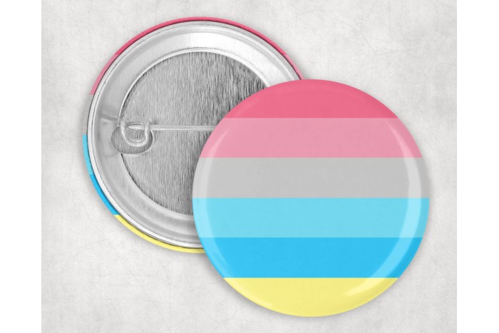 pangender pride kitűző – 44 mm 2
