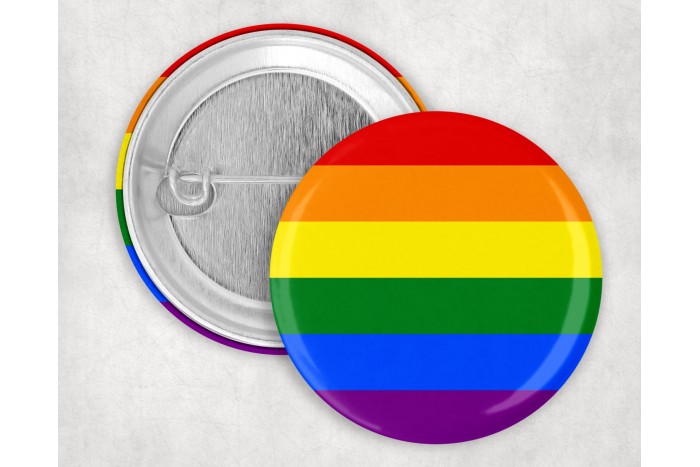 szivárványos pride kitűző – 44 mm 2