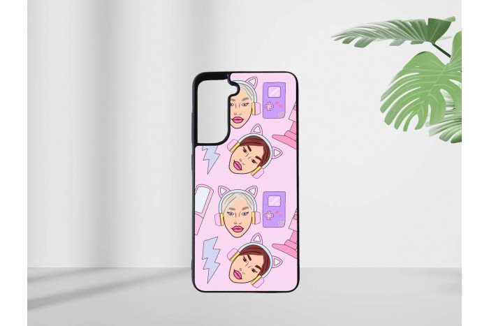 gamer lány mintás tok samsung s21 fe telefonhoz 2