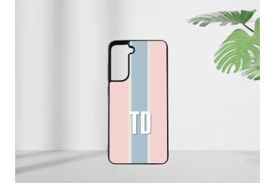 Pasztell monogramos tok Samsung S21 FE telefonhoz