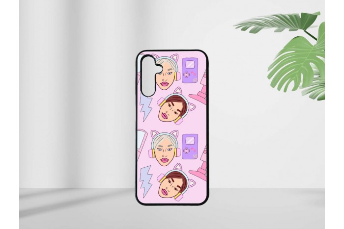 gamer lány mintás tok samsung a14 telefonhoz 2