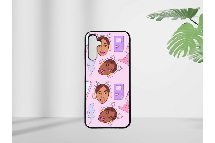 gamer lány mintás tok samsung a14 telefonhoz 2