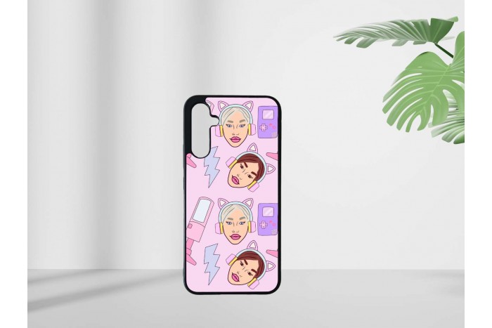 gamer lány mintás tok samsung a34 telefonhoz 2