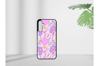 Gamer lány mintás tok Samsung A34 telefonhoz
