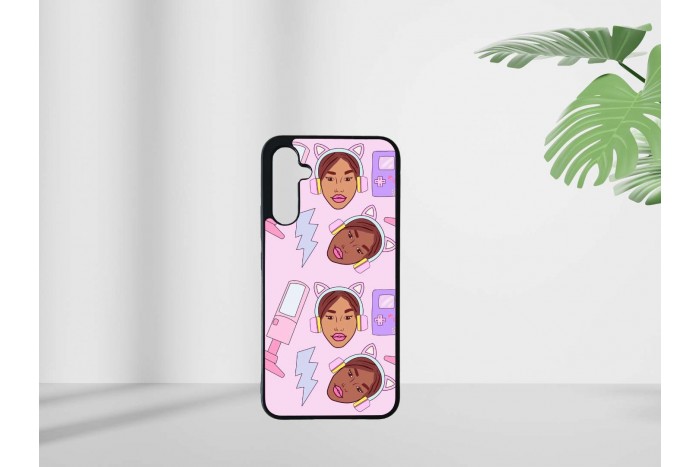 gamer lány mintás tok samsung a34 telefonhoz 2