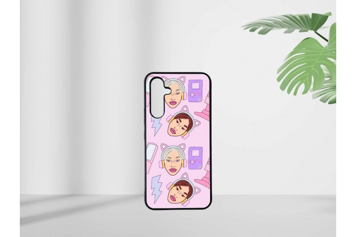 gamer lány mintás tok samsung a54 telefonhoz 2