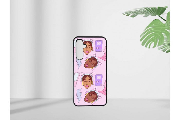 gamer lány mintás tok samsung a54 telefonhoz 2