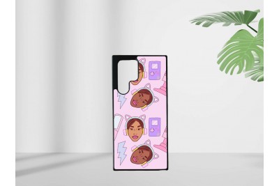 Gamer lány mintás tok Samsung S22 Ultra telefonhoz