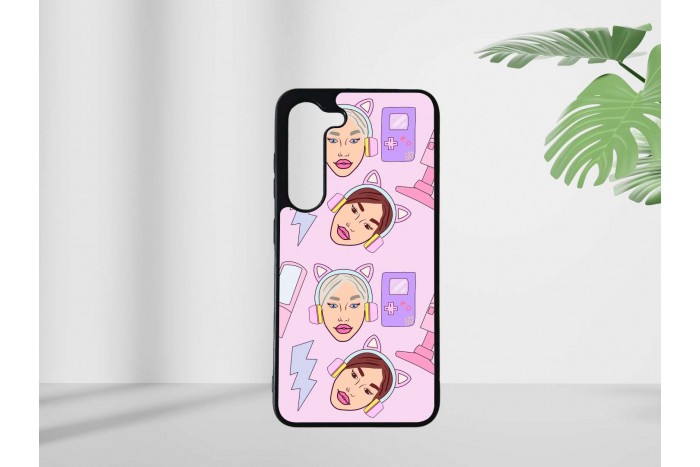 gamer lány mintás tok samsung s23 telefonhoz 2