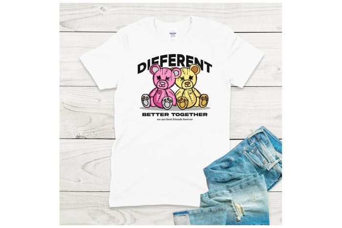 different - better together teddy macis streetwear póló 2