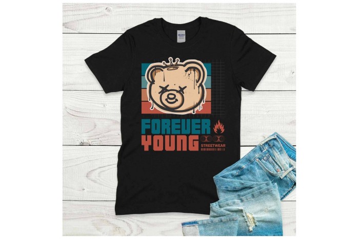 forever young - teddy macis streetwear póló 2