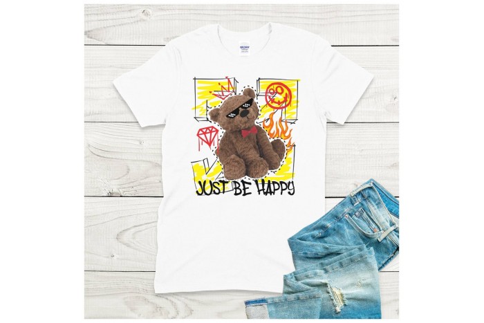 just be happy - teddy macis streetwear póló 2