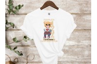 személyre szabható menő macis szülinapi póló – menő macilány minta 3