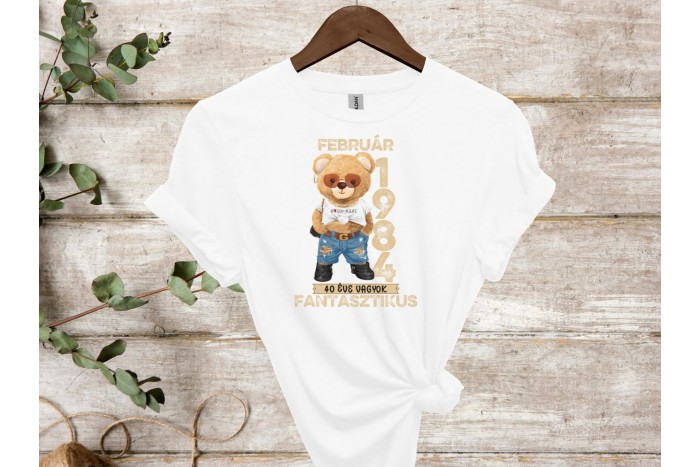 személyre szabható menő macis szülinapi póló – menő macilány minta 2