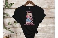 személyre szabható macis szülinapi póló – farmeres csajos maci minta 4