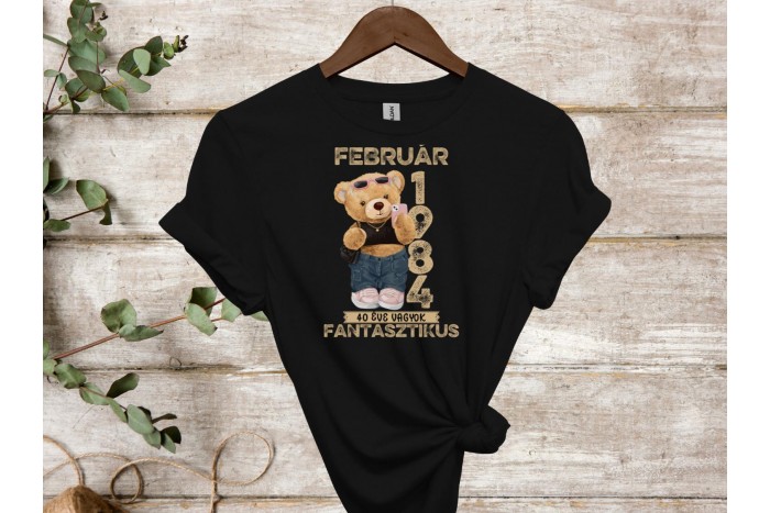 személyre szabható szelfis macis szülinapi póló – macilány minta 2