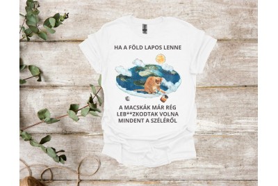 Laposföld tagadó póló - vicces macskás design