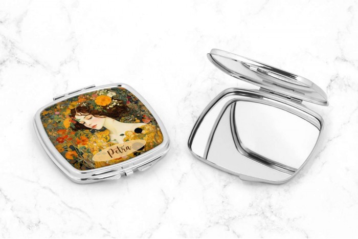 gustav klimt stílusú szögletes sminktükör névvel 2