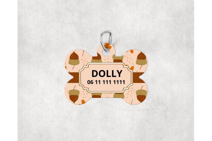 őszi mintás biléta kutyáknak - csont 2