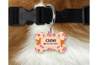 őszi mintás biléta kutyáknak - csont 3