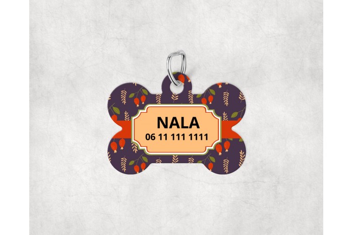 őszi mintás biléta kutyáknak - csont 2