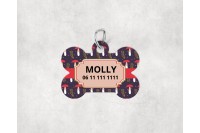 őszi mintás biléta kutyáknak - csont 10