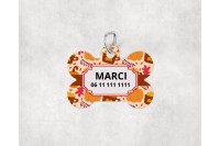 őszi mintás biléta kutyáknak - csont 12