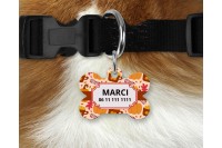 őszi mintás biléta kutyáknak - csont 3