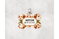 őszi mintás biléta kutyáknak - csont 4