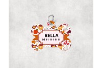 őszi mintás biléta kutyáknak - csont 5