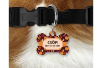 őszi mintás biléta kutyáknak - csont 3