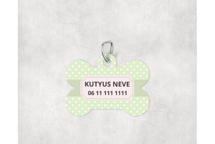 pasztell pöttyös biléta kutyáknak - csont 2