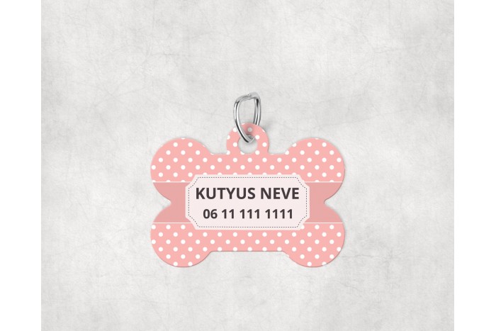 pasztell pöttyös biléta kutyáknak - csont 2