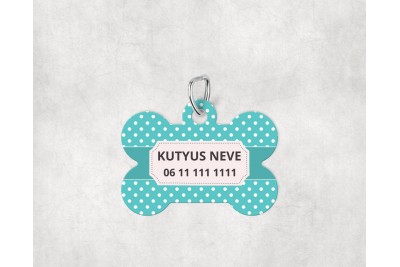 Pasztell pöttyös biléta kutyáknak - csont