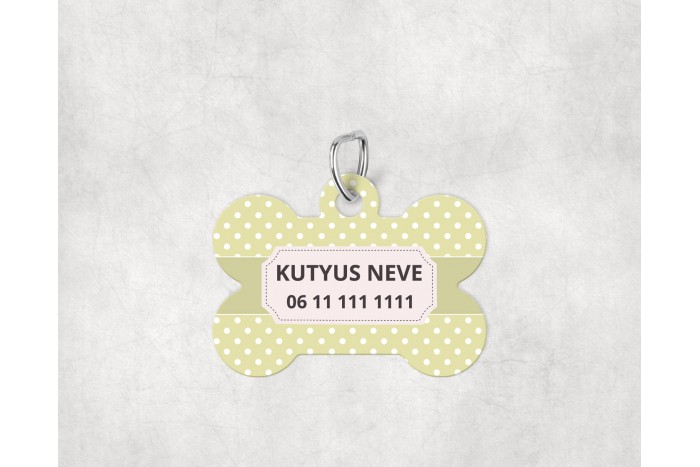 pasztell pöttyös biléta kutyáknak - csont 2