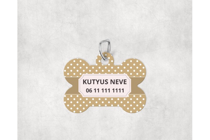 pasztell pöttyös biléta kutyáknak - csont 2