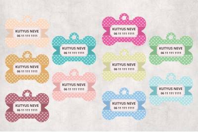 Pöttyös biléták pasztell színben - csont