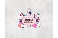 terrazzo mintás biléta kutyáknak - csont 10