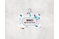 terrazzo mintás biléta kutyáknak - csont 5