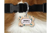 terrazzo mintás biléta kutyáknak - csont 3