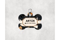 terrazzo mintás biléta kutyáknak - csont 7