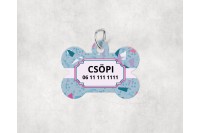 terrazzo mintás biléta kutyáknak - csont 11