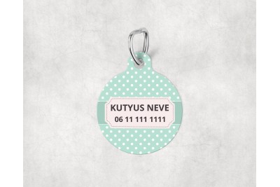 Pasztell pöttyös biléta kutyáknak - kör