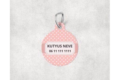 Pasztell pöttyös biléta kutyáknak - kör