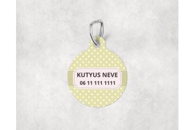 Pasztell pöttyös biléta kutyáknak - kör