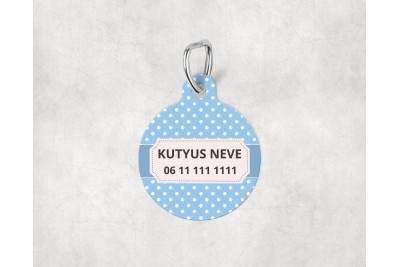 Pasztell pöttyös biléta kutyáknak - kör