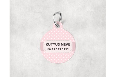 Pasztell pöttyös biléta kutyáknak - kör